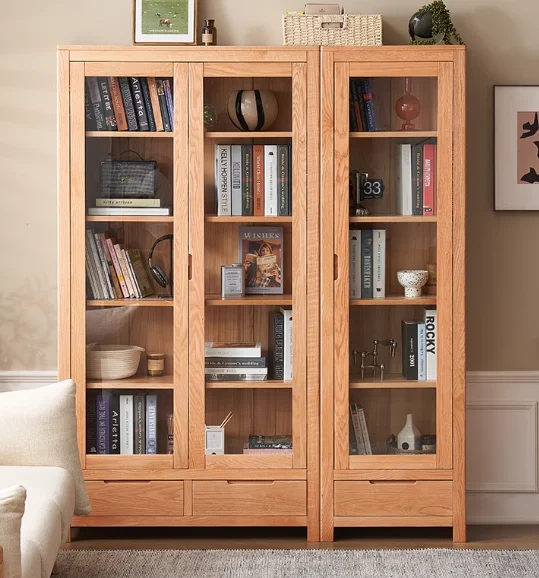 Norway Glass Door Bookcase (Model B)