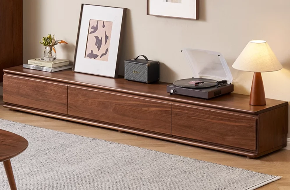 TV Stand with Solid Wood Top