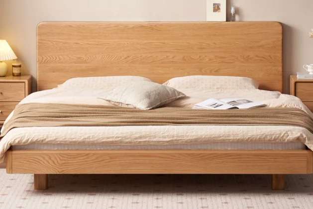 Hemu Bed(Slab Straight-Headboard Model X)