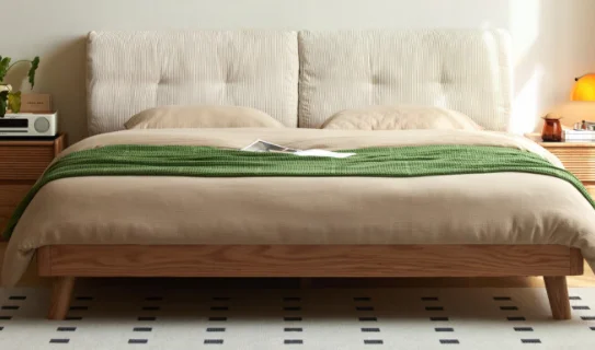 Hemu Bed(Curved-Leg Upholstered)