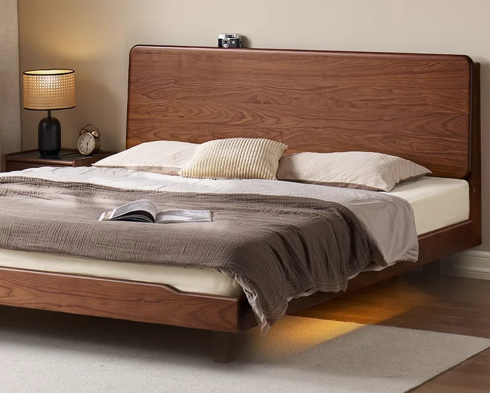 Floating Bed with Night Light