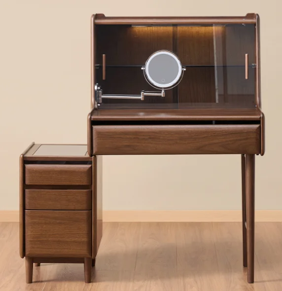 Vanity Table with Cabinet and Mirror