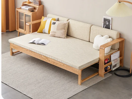 Jiamo Sofa Bed (Model A) with Cushion - Off White