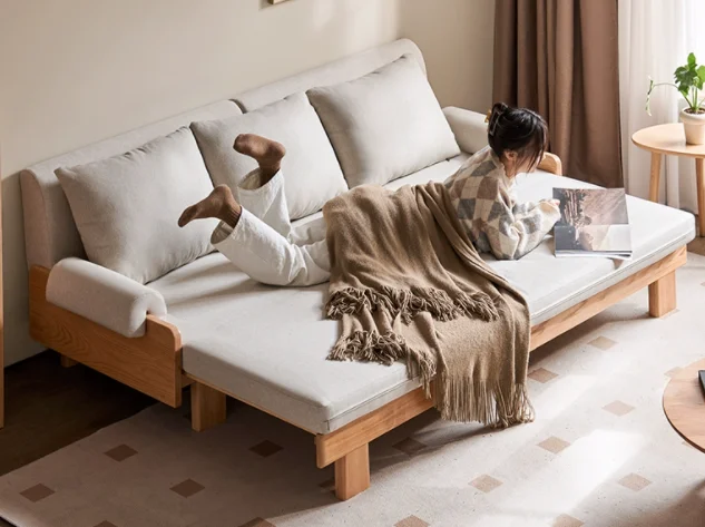 Jingdian Reclining Sofa (Model E Extendable) with Armrest & Cushion - Mist Grey