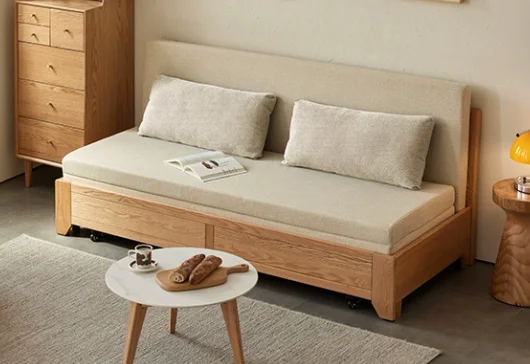 Norway B Sofa Bed (Model A) with Cushion - Beige / Light Grey / Dark Grey